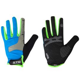 Перчатки STG AL-05-1871 (синие/серые/черные/зеленые) полноразмерные, Цвет: Синий, Размер: XS