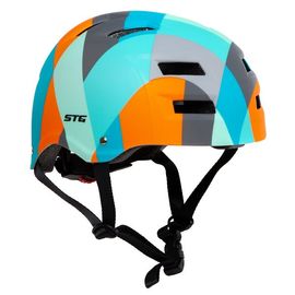 Шлем STG модель MTV1 Color с фикс застежкой, Цвет: Бирюзовый, Размер: 53-55