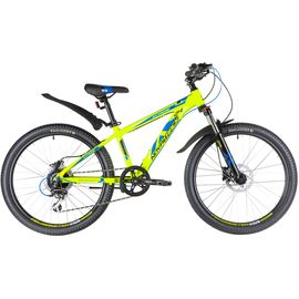 Подростковый велосипед Novatrack Extreme 8.HD 24" (зелёный), Цвет: Салатовый, Размер рамы: 11"
