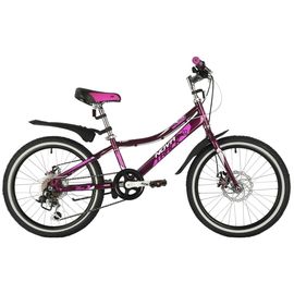 Подростковый велосипед Novatrack Aliсe 6.D 20" (пурпурный), Цвет: Фиолетовый