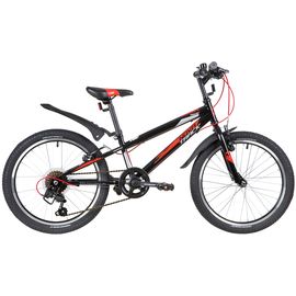Детский велосипед Novatrack Racer 6.V 20" (чёрный), Цвет: Черный