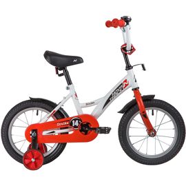 Детский велосипед Novatrack Strike 14” (белый-красный), Цвет: Белый