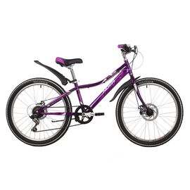Подростковый велосипед Novatrack Alice 6.D 24" (пурпурный), Цвет: Фиолетовый, Размер рамы: 10"