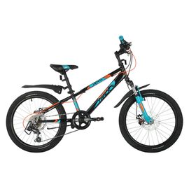Подростковый велосипед Novatrack Extrime 6.D 20" (чёрный), Цвет: Черный