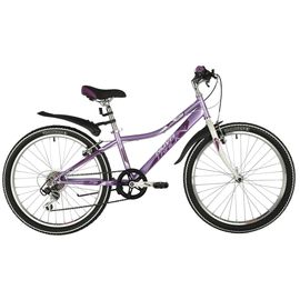 Подростковый велосипед Novatrack Alice 6.V 24" (лиловый), Цвет: Сиреневый, Размер рамы: 10"