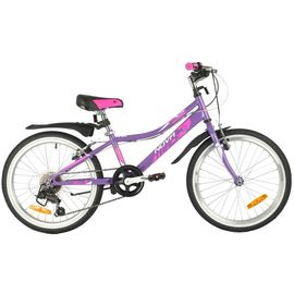 Подростковый велосипед Novatrack Alice 6.V 20" (фиолетовый), Цвет: Фиолетовый