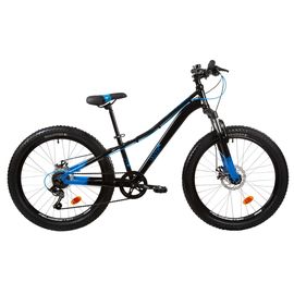Подростковый велосипед Novatrack Dozer 6.D 24" (синий), Цвет: Синий, Размер рамы: 12"
