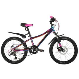 Подростковый велосипед Novatrack Katrina 6.D 20" (фиолетовый металлик), Цвет: Фиолетовый