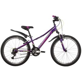 Подростковый велосипед Novatrack Valiant 18.V new 24" (фиолетовый), Цвет: Фиолетовый, Размер рамы: 10"