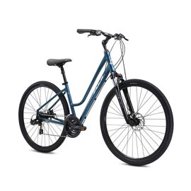 Городской велосипед Fuji Crosstown 28 1.5 LS (2023, бирюзовый металлик), Цвет: Синий, Размер рамы: 17"