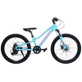 Горный велосипед Bozgoo Bambino 24" (мятный/розовый), Цвет: Бирюзовый, Размер рамы: 11"