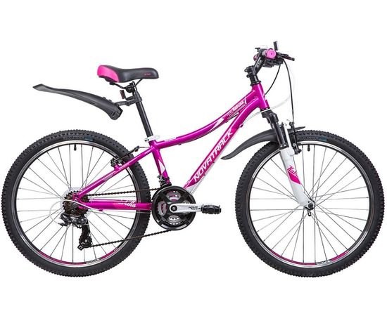 Подростковый велосипед Novatrack Katrina 21.V 24" (фиолетовый), Цвет: Фиолетовый, Размер рамы: 12"