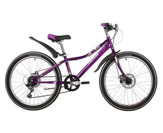 Подростковый велосипед Novatrack Alice 6.D 24" (пурпурный), Цвет: Фиолетовый, Размер рамы: 12"