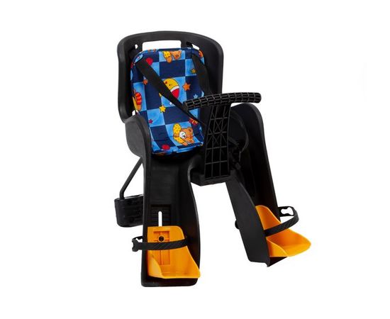 Кресло детское Переднее GH-908E черное с разноцветным текстилем, Цвет: Черный