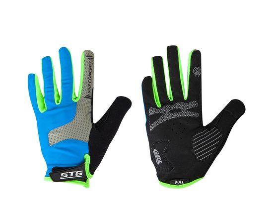 Перчатки STG AL-05-1871 (синие/серые/черные/зеленые) полноразмерные, Цвет: Синий, Размер: XL