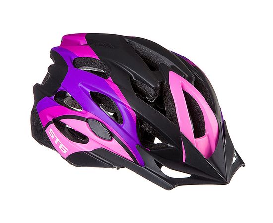 Шлем STG , модель MV29-A, розово/фиолет /черн, с фикс застежкой, Цвет: Фиолетовый, Размер: 58-61