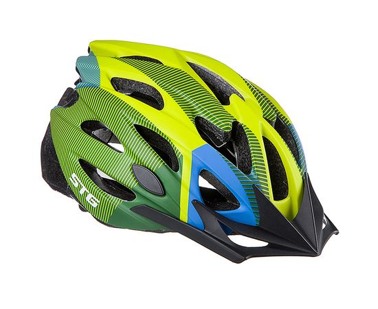 Шлем STG , модель MV29-A, салат/син/черн, с фикс застежкой, Цвет: Зелёный, Размер: 55-58