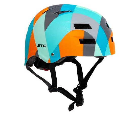 Шлем STG модель MTV1 Color с фикс застежкой, Цвет: Бирюзовый, Размер: 53-55