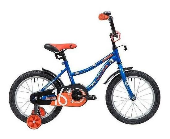 Велосипед NOVATRACK 16", NEPTUNE синий, полная защита цепи, короткие крылья, нет багажника, Цвет: Синий