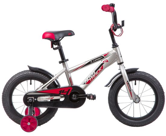 Детский велосипед Novatrack Lumen 14” (серебристый), Цвет: Серый