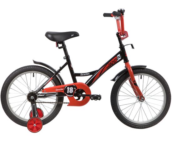 Детский велосипед Novatrack Strike 18” (черный-красный), Цвет: Красный