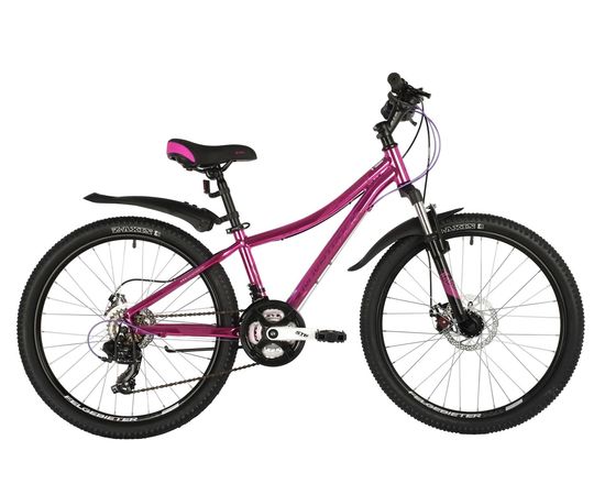 Подростковый велосипед Novatrack Katrina 24” 21.D (розовый металлик), Цвет: Розовый, Размер рамы: 10"