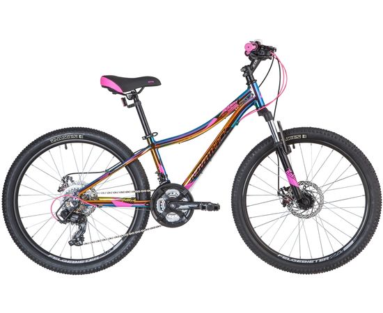 Подростковый велосипед Novatrack Katrina 24” 21.D (фиолетовый металлик), Цвет: Фиолетовый, Размер рамы: 10"