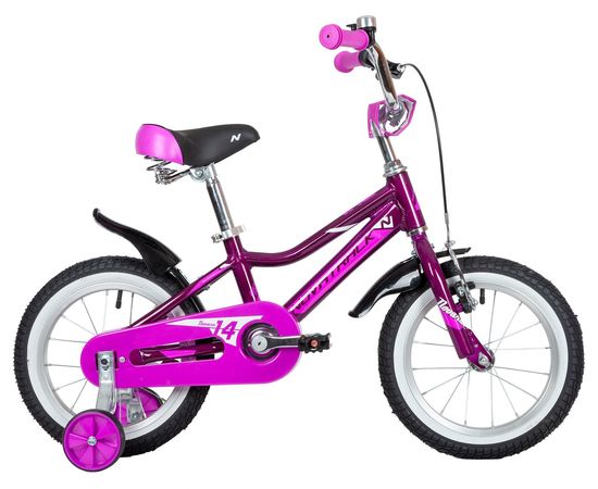 Детский велосипед Novatrack Novara 14” new (фиолетовый), Цвет: Фиолетовый