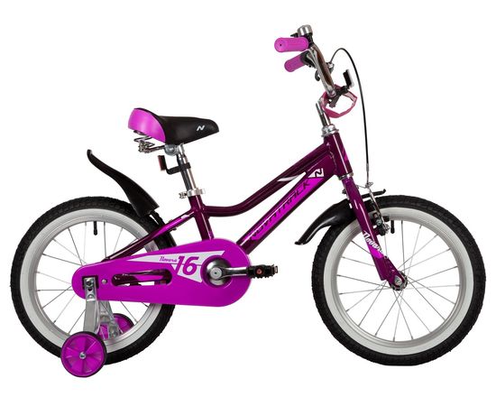 Детский велосипед Novatrack Novara 16” new (фиолетовый), Цвет: Фиолетовый