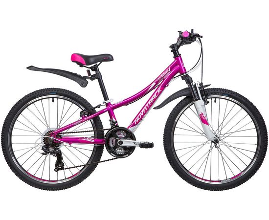 Подростковый велосипед Novatrack Katrina 21.V 24" (фиолетовый), Цвет: Фиолетовый, Размер рамы: 10"