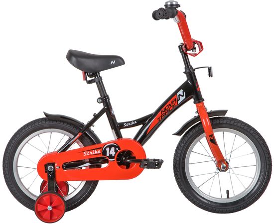Детский велосипед Novatrack Strike 14” (чёрный-красный), Цвет: Красный