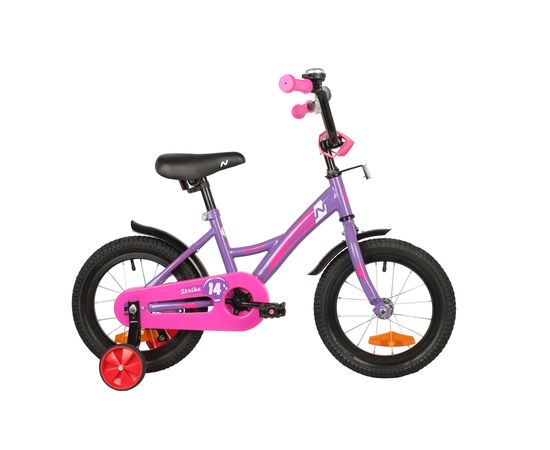 Детский велосипед Novatrack Strike 14" new (фиолетовый), Цвет: Фиолетовый