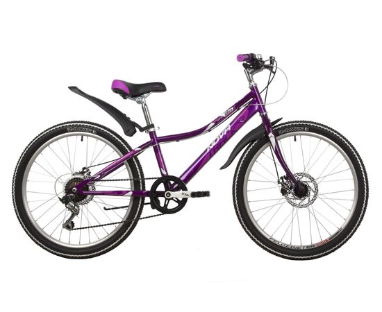 Подростковый велосипед Novatrack Alice 6.D 24" (пурпурный), Цвет: Фиолетовый, Размер рамы: 10"