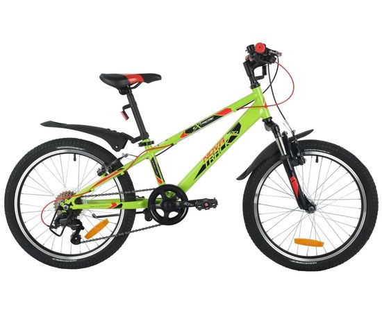 Подростковый велосипед Novatrack Extrime 6.V 20" (зеленый), Цвет: Зелёный