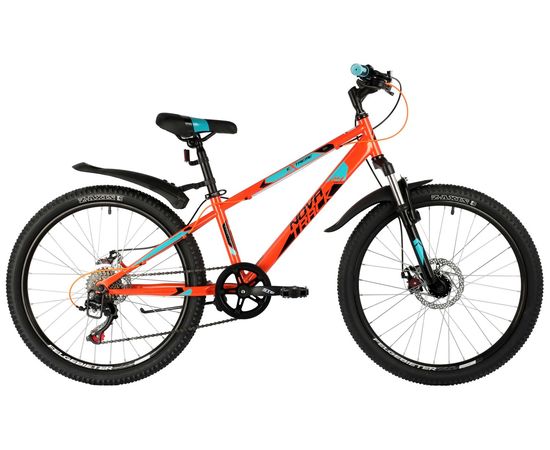 Подростковый велосипед Novatrack Extreme 6.D 24" (оранжевый), Цвет: Оранжевый, Размер рамы: 12"