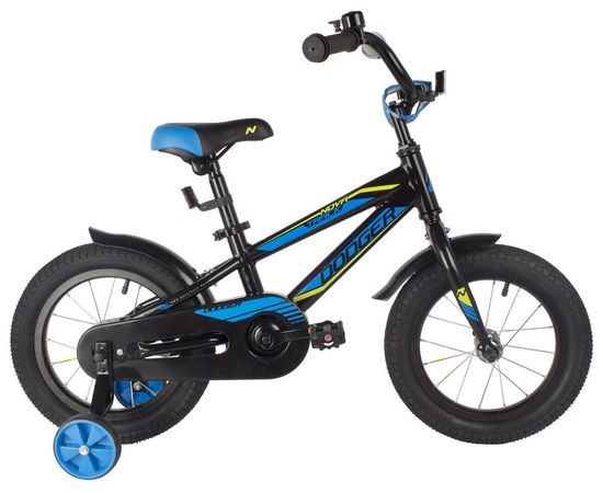 Детский велосипед Novatrack Dodger 14” new (черный), Цвет: Черный