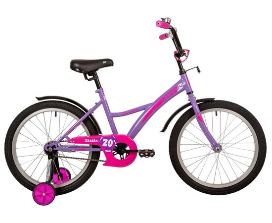 Детский велосипед Novatrack Strike 20" new (фиолетовый), Цвет: Фиолетовый