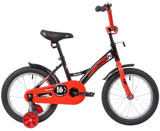 Детский велосипед Novatrack Strike 16” (черный-красный), Цвет: Красный