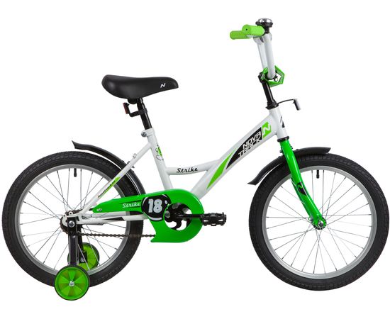 Детский велосипед Novatrack Strike 18” (белый-зелёный), Цвет: Зелёный