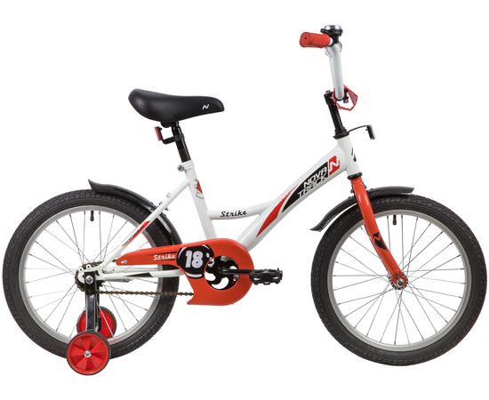 Детский велосипед Novatrack Strike 18” (белый-красный), Цвет: Красный