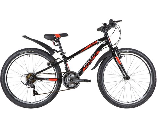Подростковый велосипед Novatrack Prime 18.V 24" (чёрный), Цвет: Черный, Размер рамы: 11"