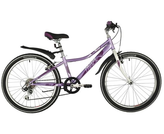 Подростковый велосипед Novatrack Alice 6.V 24" (лиловый), Цвет: Сиреневый, Размер рамы: 12"