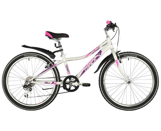 Подростковый велосипед Novatrack Alice 6.V 24" (белый), Цвет: Белый, Размер рамы: 10"