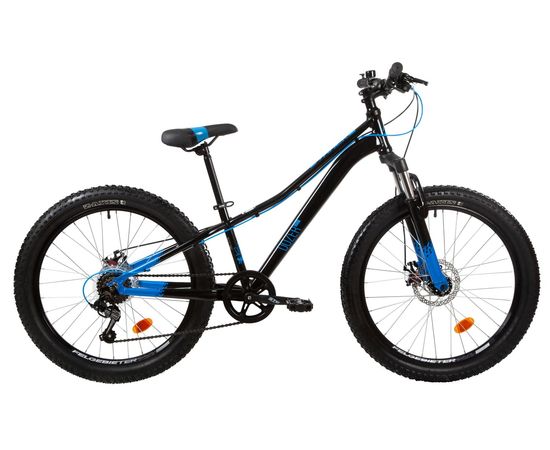 Подростковый велосипед Novatrack Dozer 6.D 24" (синий), Цвет: Синий, Размер рамы: 12"