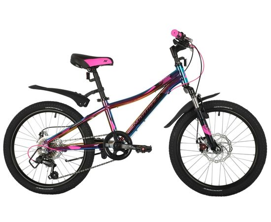 Подростковый велосипед Novatrack Katrina 6.D 20" (фиолетовый металлик), Цвет: Фиолетовый