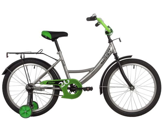 Детский велосипед Novatrack Vector 20" new (серебристый), Цвет: Серый