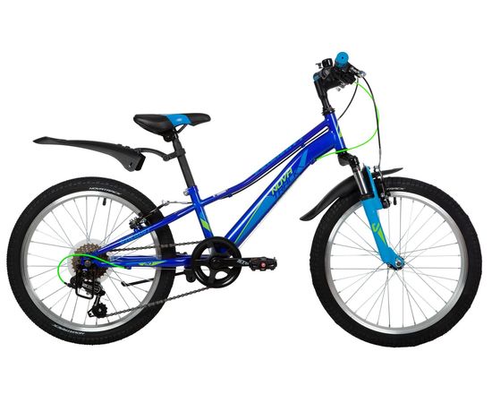 Подростковый велосипед Novatrack Valiant 6.V new 20" (синий), Цвет: Синий