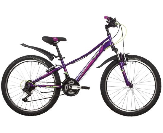 Подростковый велосипед Novatrack Valiant 18.V new 24" (фиолетовый), Цвет: Фиолетовый, Размер рамы: 10"
