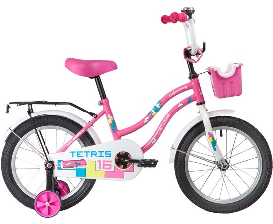 Детский велосипед Novatrack Tetris 16” (розовый), Цвет: Розовый