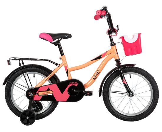 Детский велосипед Novatrack Wind Girl 16” new (коралловый), Цвет: Оранжевый